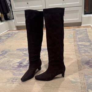 Staud Look Alike Brown Slouchy Suede Boots